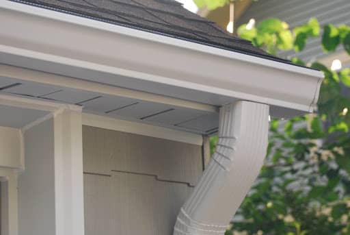 White seamless gutters cape coral